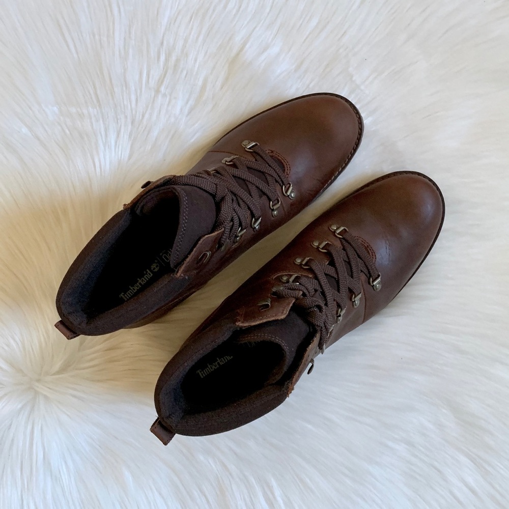 Timberland Brown Leather Ellendale Hiking Boots - Picture 5 of 7